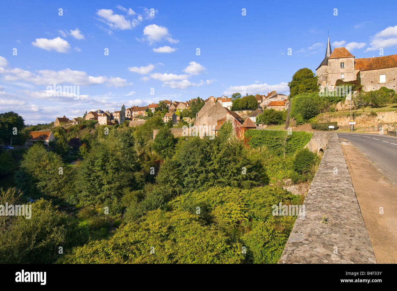 Panoramic view of SaintBenoitduSault, Indre, France Stock Photo Alamy