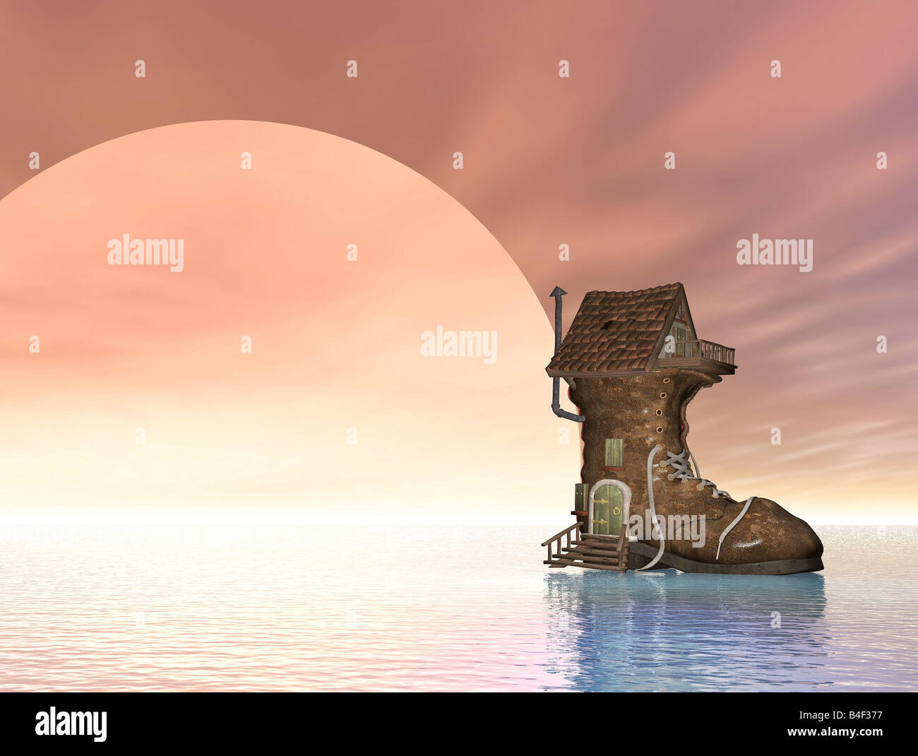 Ilustratration of the fairy tale shoe house Stock Photo Alamy