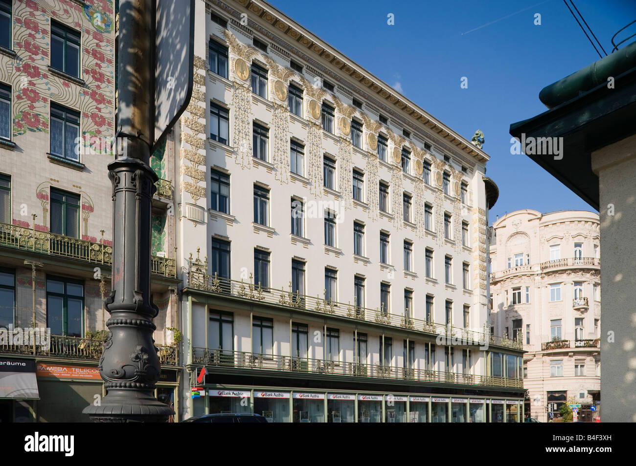 Vienna Art Nouveau Tenement House Wienzeile 38 by Otto Wagner Stock Photo Alamy