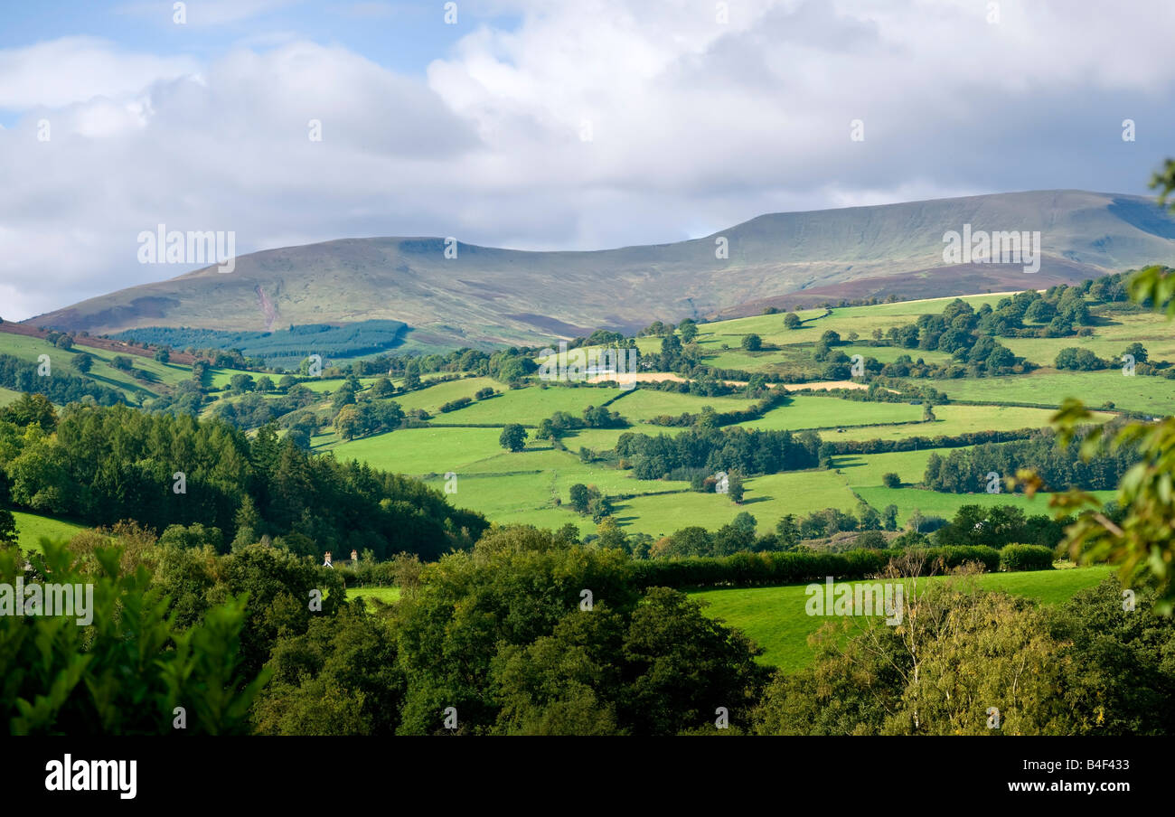 brecon beacons national park landscape powys wales Stock Photo - Alamy