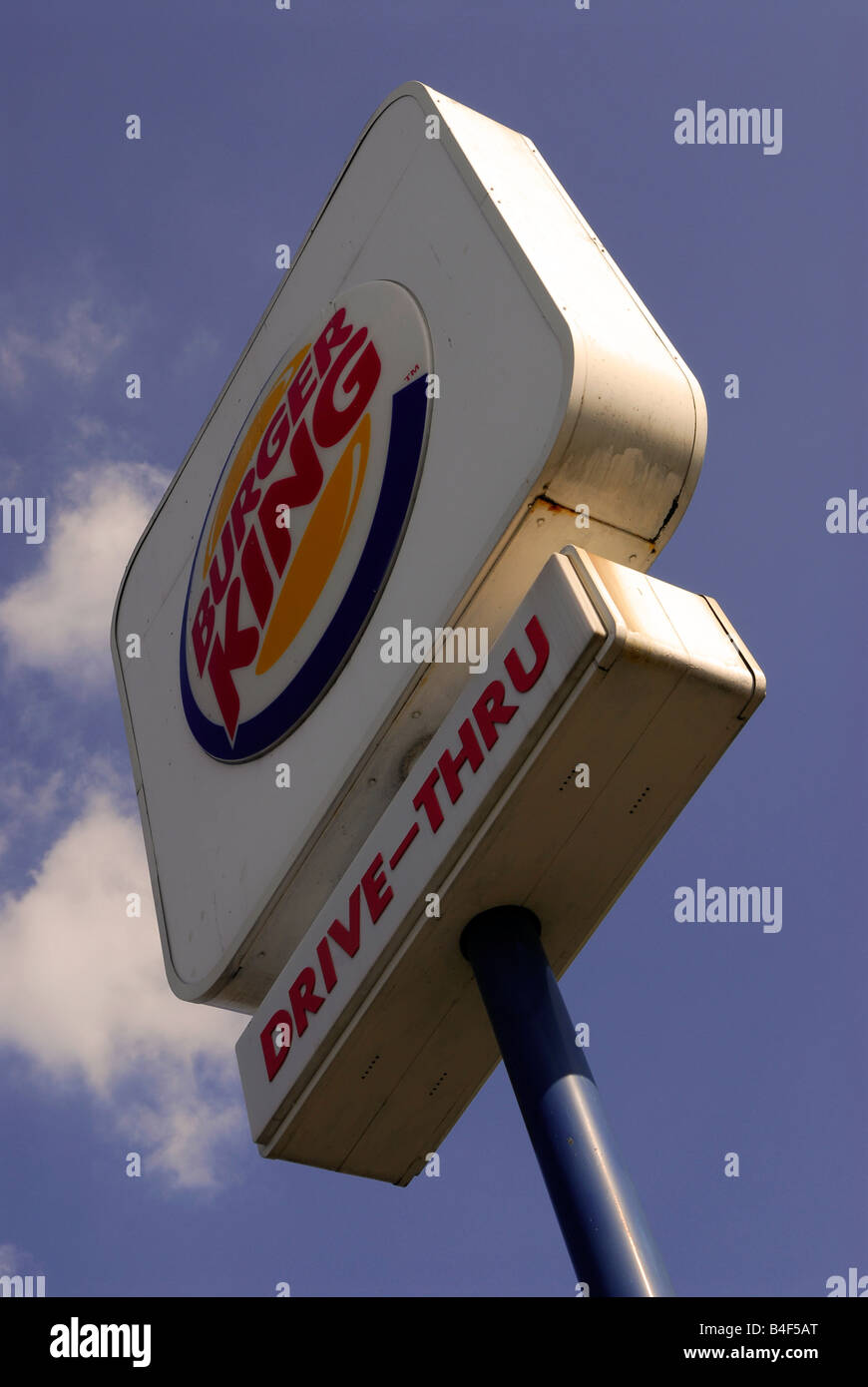 Burger King Drive thru sign Feltham Middlesex UK Stock Photo Alamy