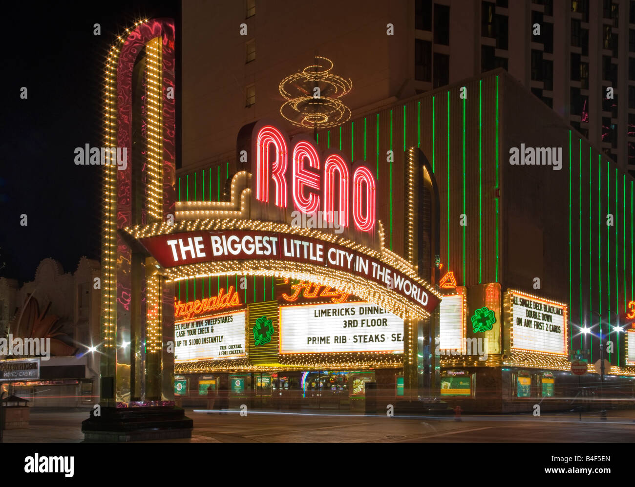 Famous neon sign in Reno Nevada USA Stock Photo