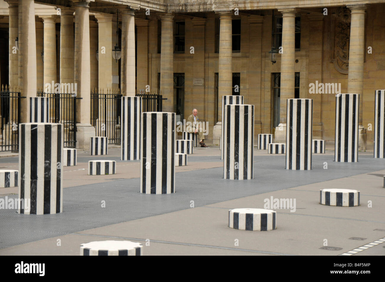 column art at Palais Royal in Paris France Stock Photo