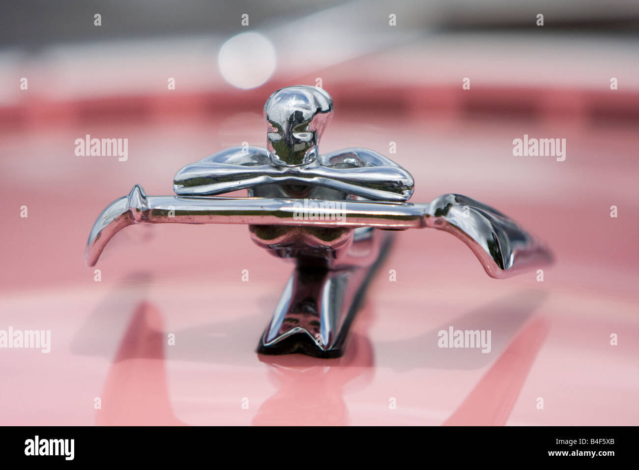 vintage car hood, displaying decor or emblem Stock Photo Alamy