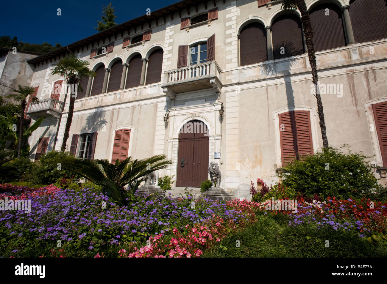 Villa Monastero facade, Varenna, Lecco, Italy Stock Photo