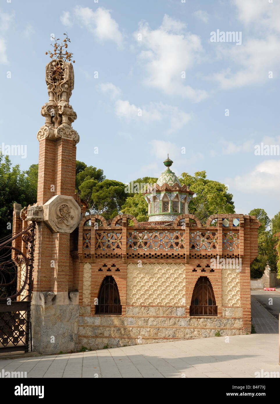 Finca Guell in Barcelona, Spain Stock Photo