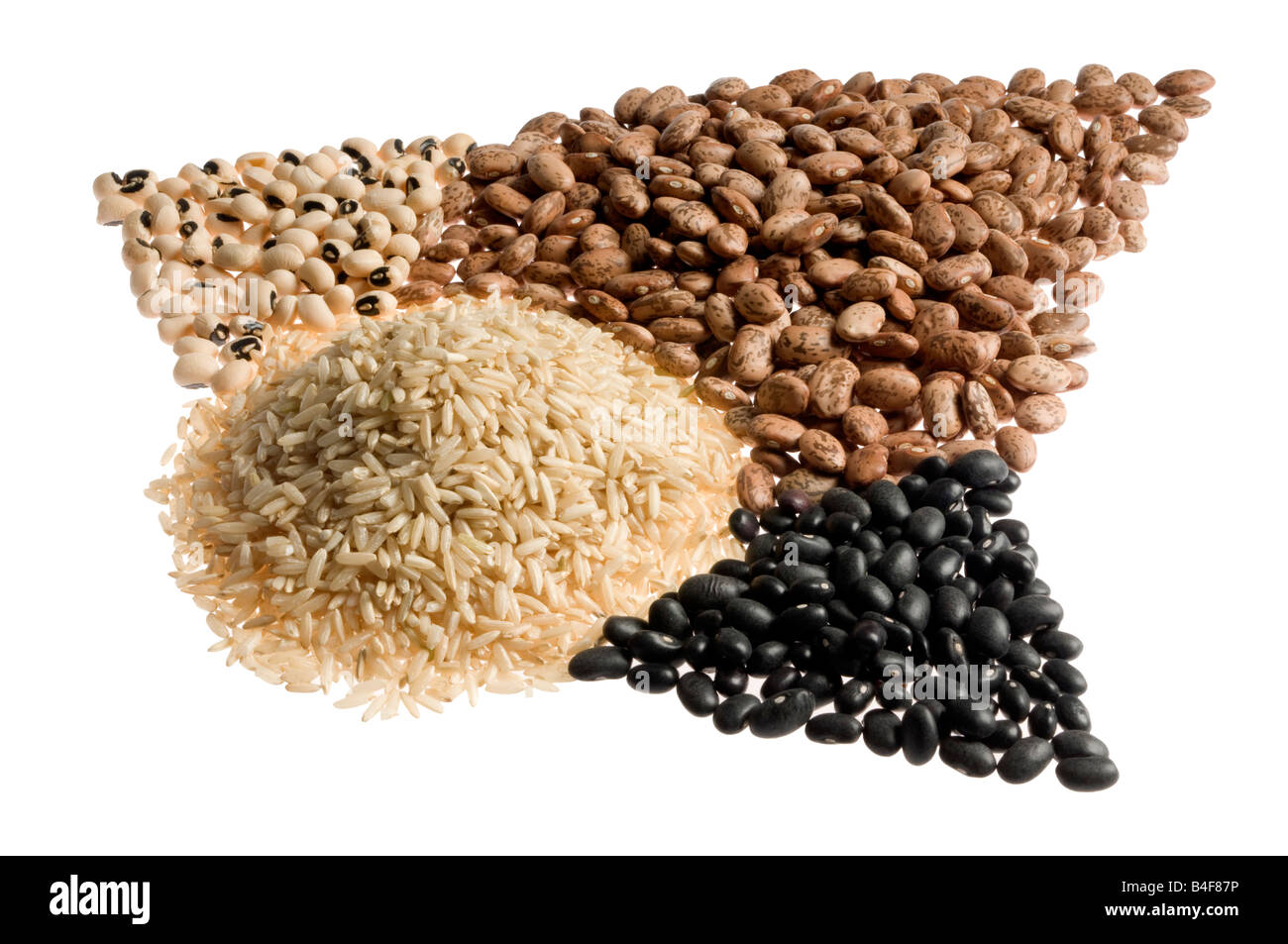 https://c8.alamy.com/comp/B4F87P/pinto-beans-black-beans-brown-rice-blackeyed-peas-B4F87P.jpg