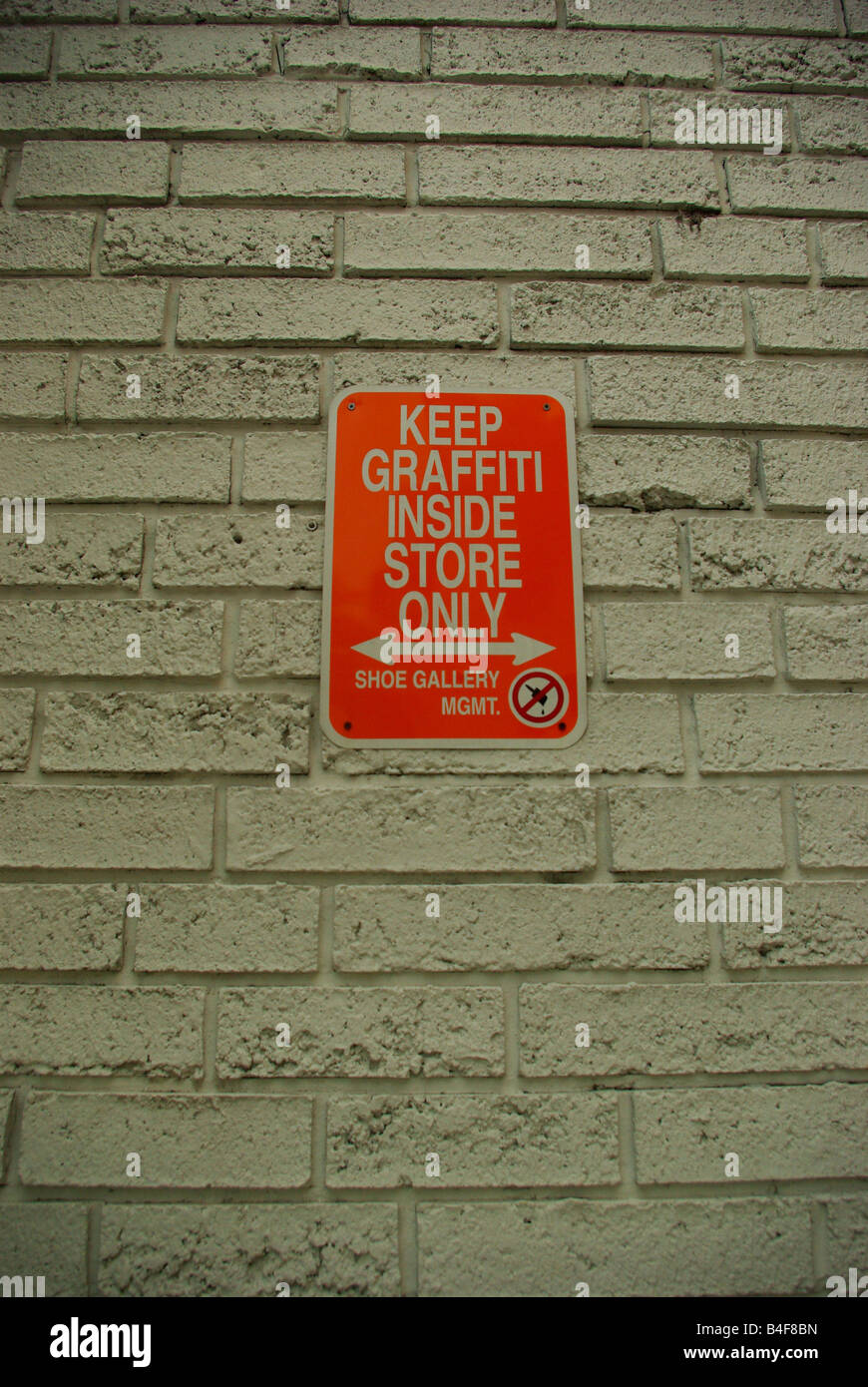 Graffiti warning sign hires stock photography and images Alamy