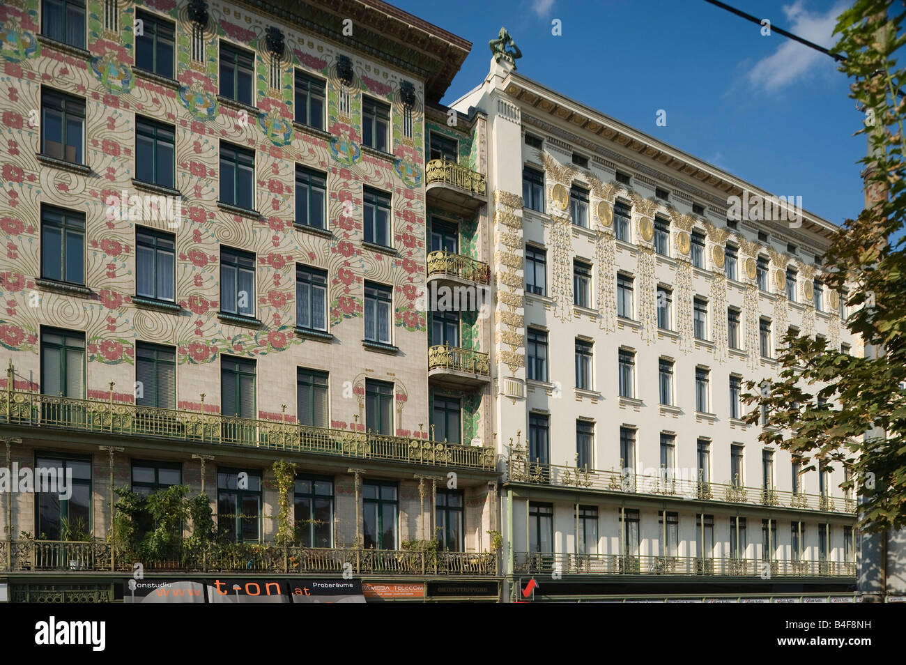 Vienna Art Nouveau Tenement House Wienzeile 40 by Otto Wagner Stock Photo Alamy