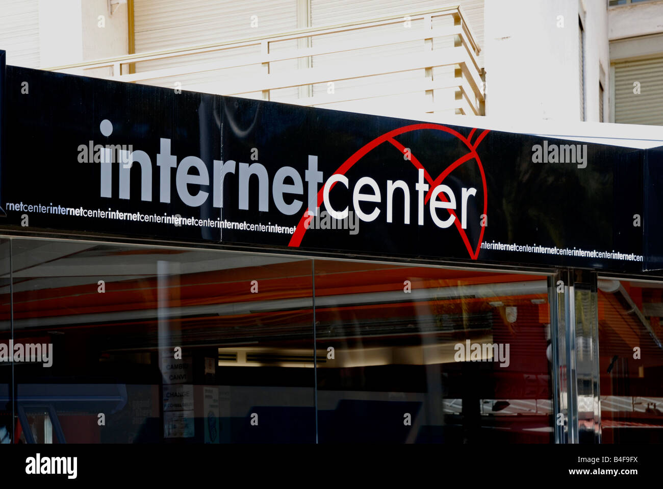 'internetcentre' an internet cafe in salou, spain Stock Photo