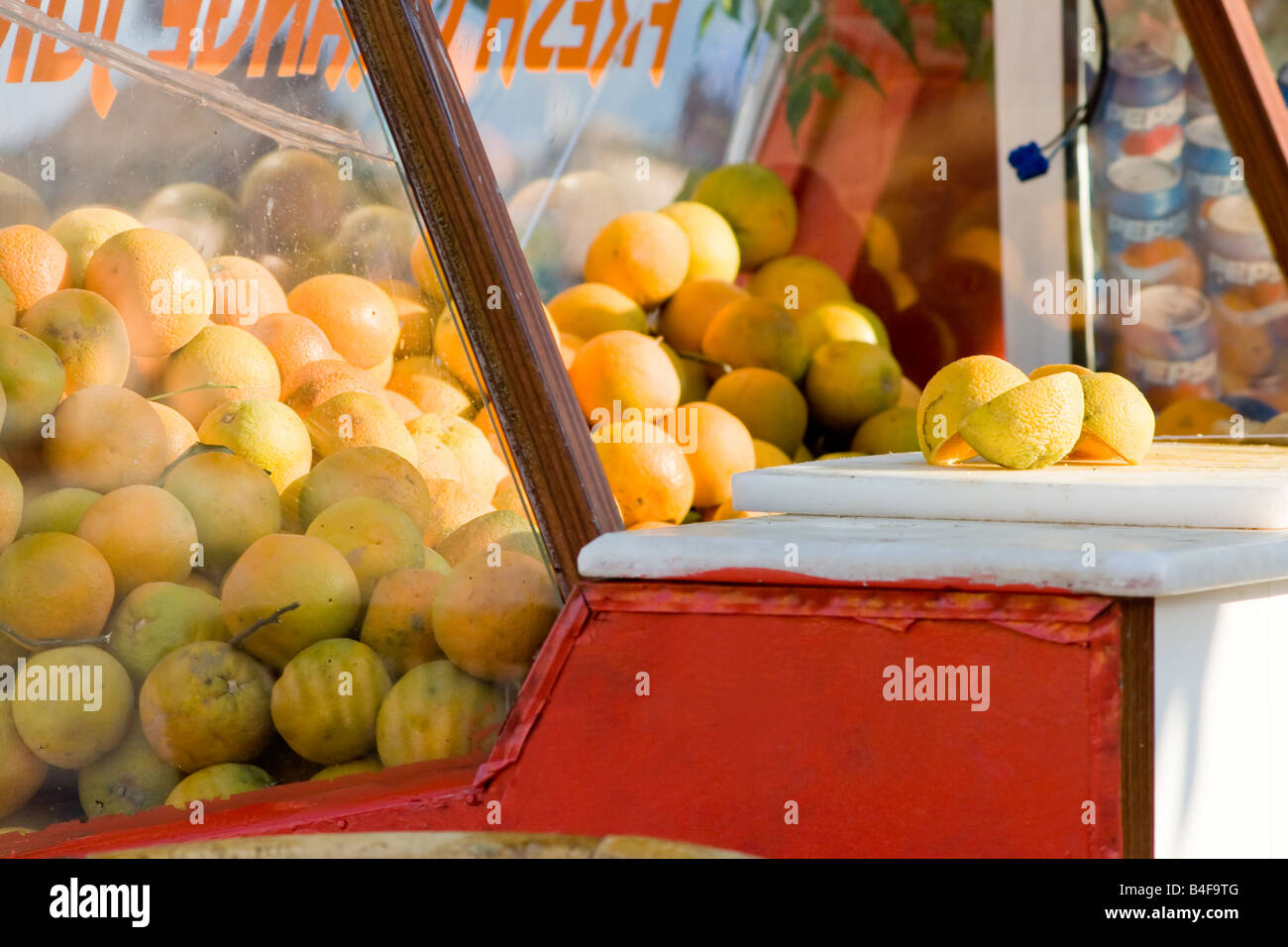 Fruit counter in Marmaris, Turkey Stock Photo