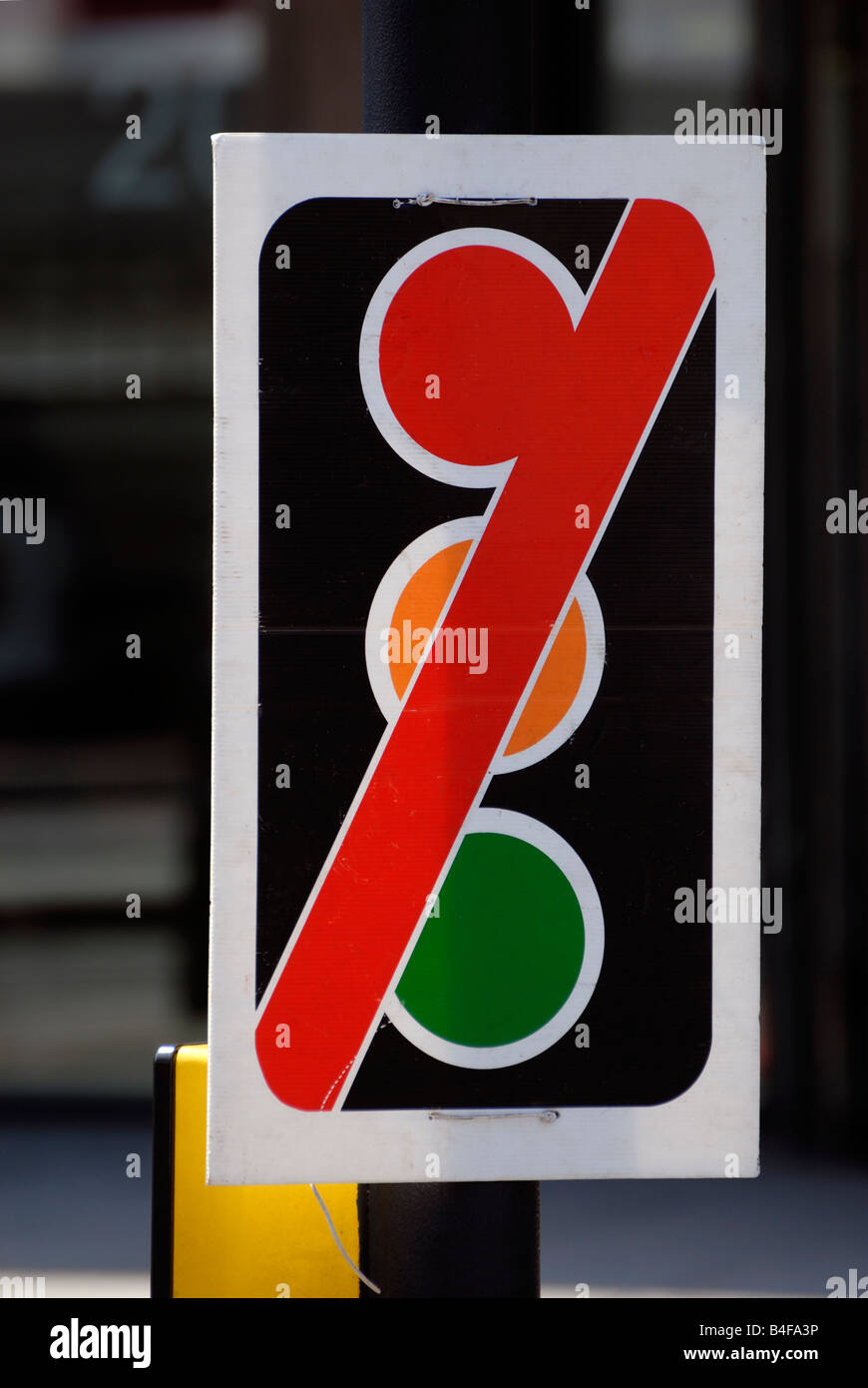 Traffic lights out of order sign Stock Photo Alamy