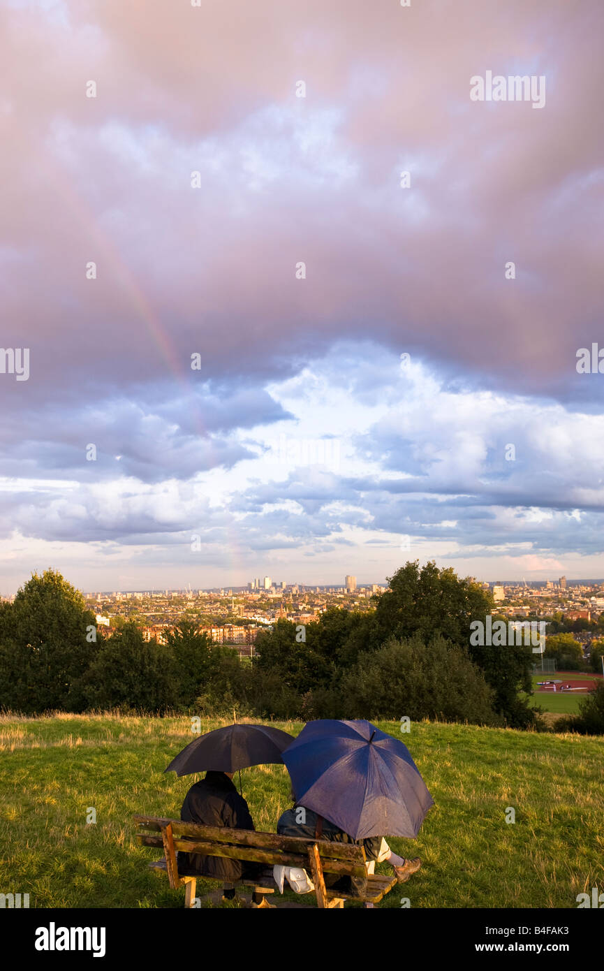View over London from Parliament Hill Hampstead London NW3 United