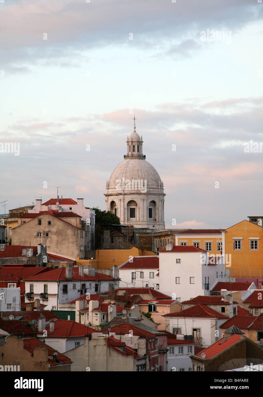 View over the rooftops of Alfama Stock Photo