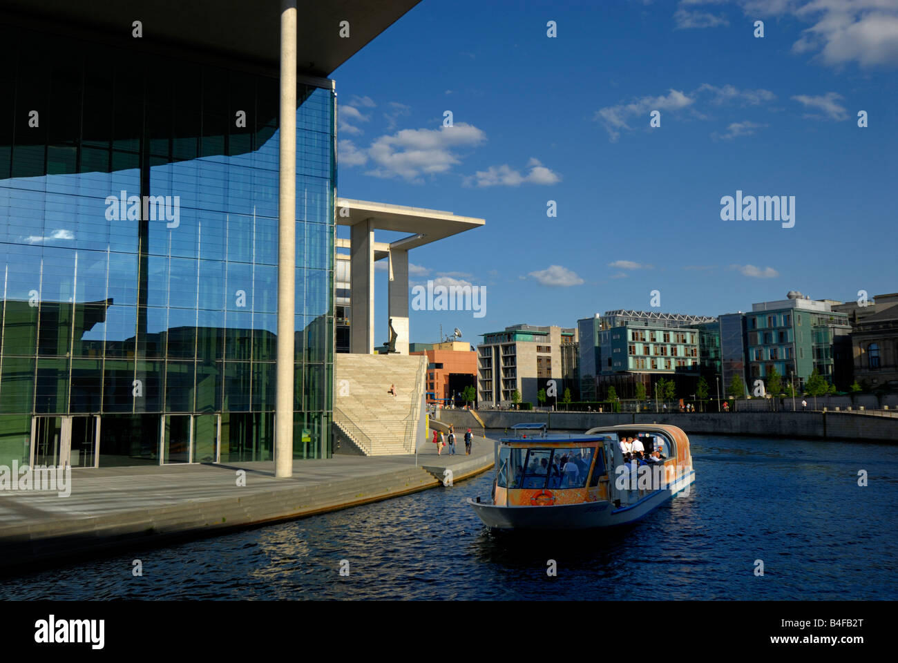 The Marie Elisabeth Lueders Haus over river Spree, Berlin, Germany Stock Photo