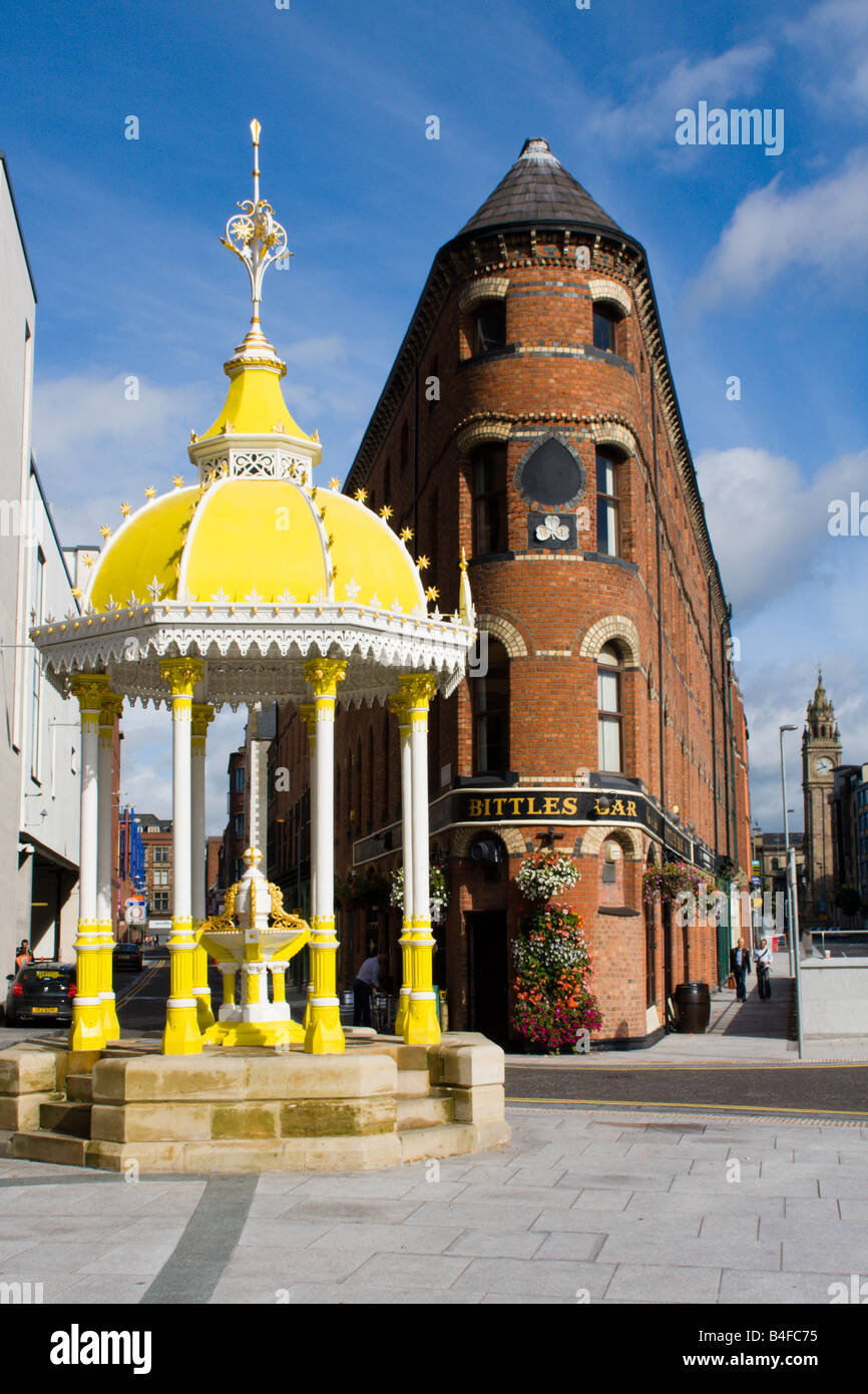 Bittles Bar, Victoria Square, Belfast, Northern Ireland. Jaffe Fountain