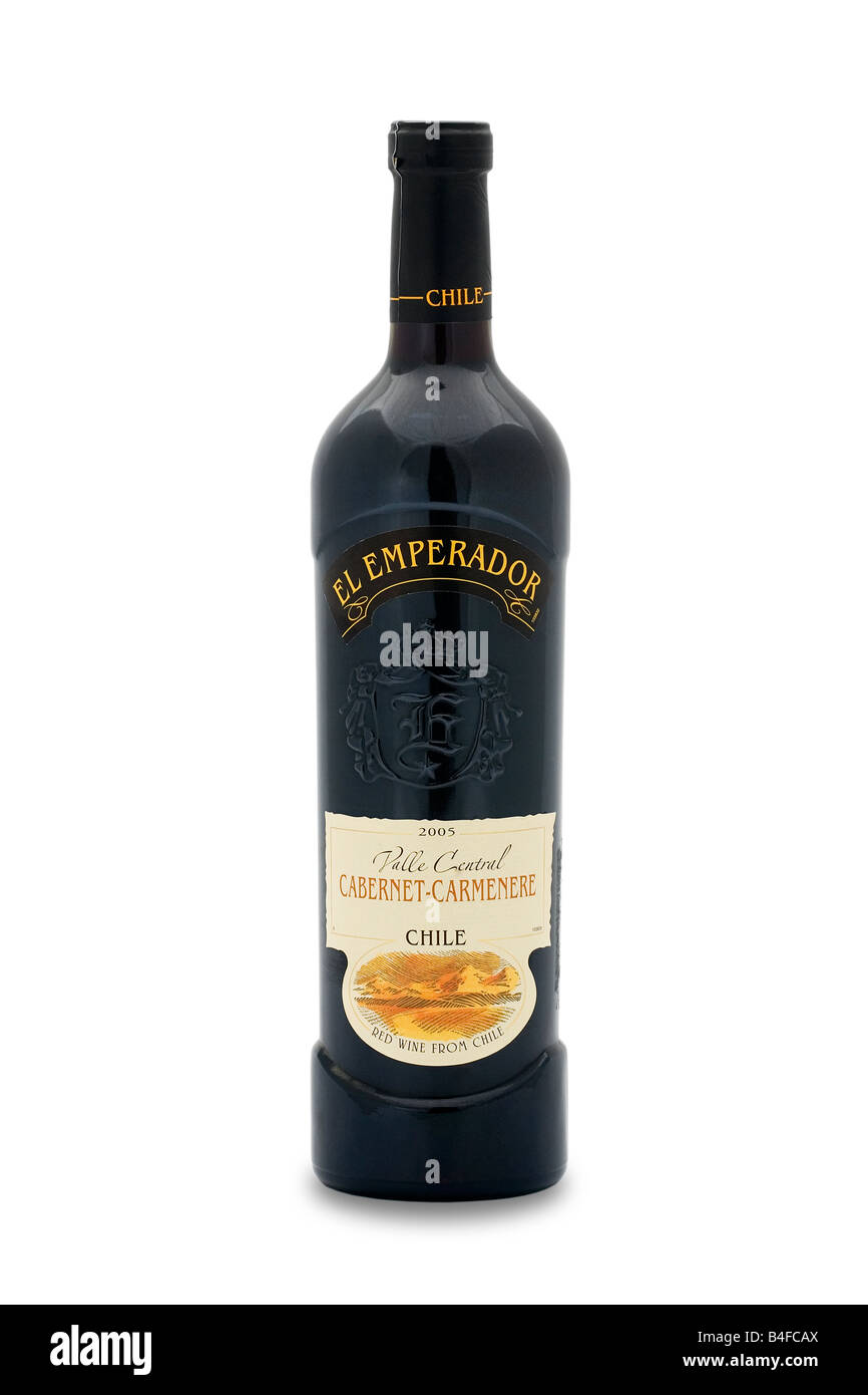 el emperador valle central sauvignon chile red wine Stock