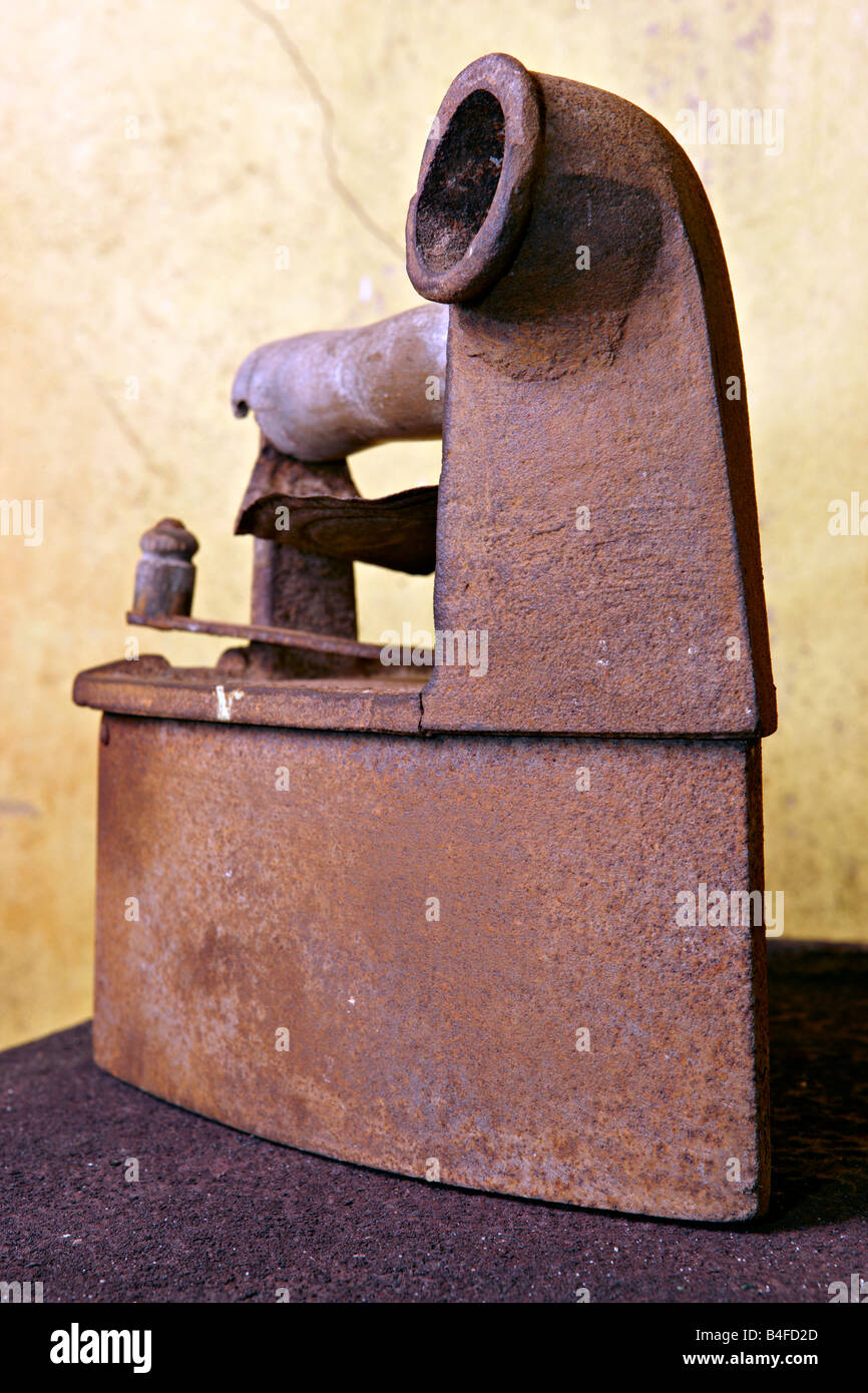 Antique rusty box-iron Stock Photo