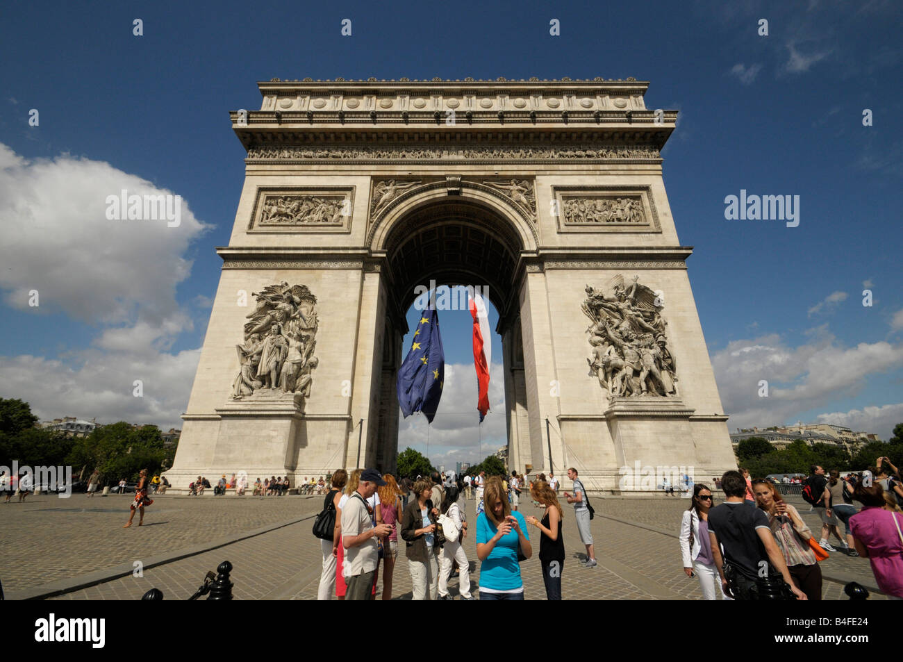 Arc de Triomphe in Paris france Stock Photo