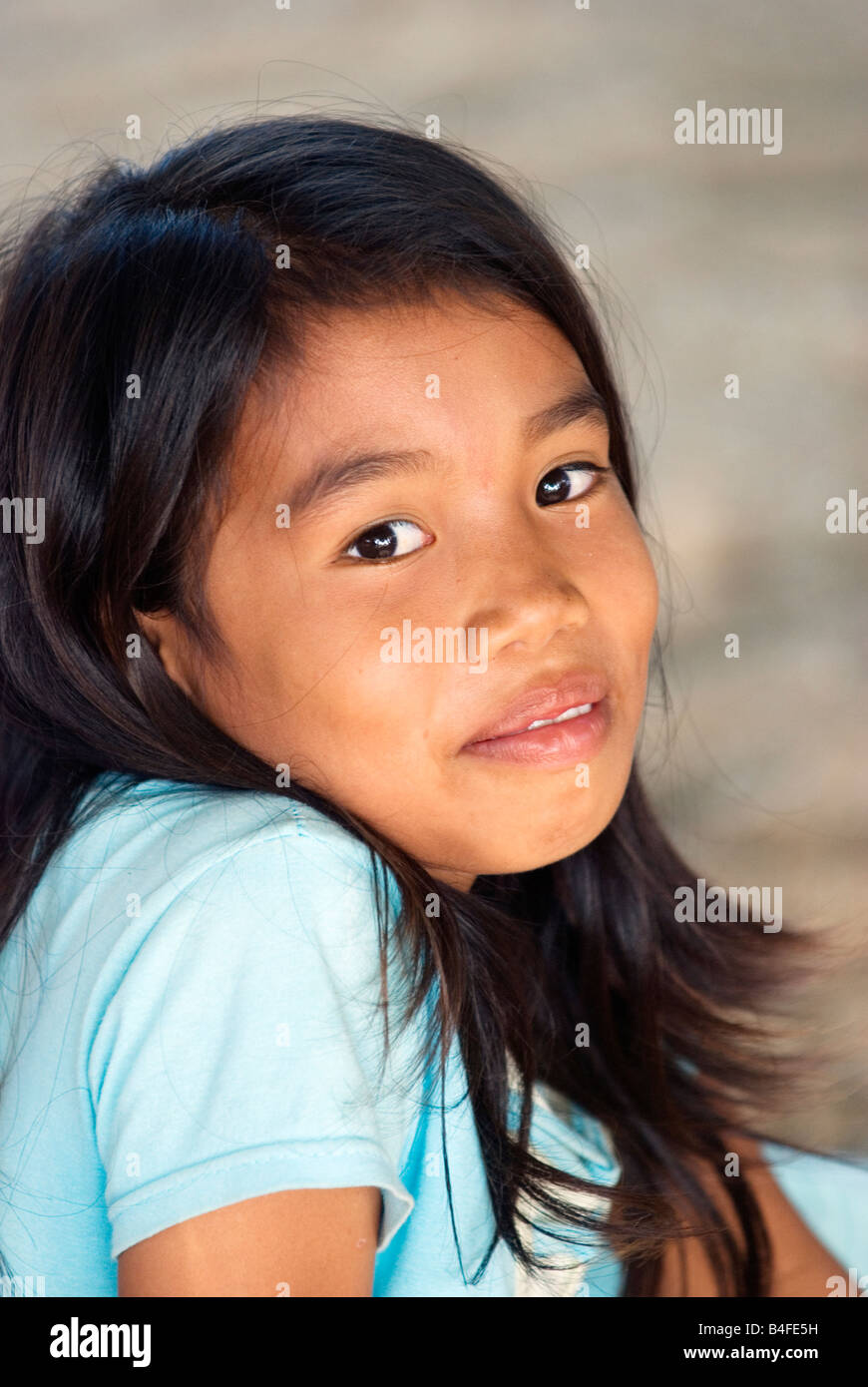 Portrait Of A Young Beautifull Indonesian Girl Looking With A Very 