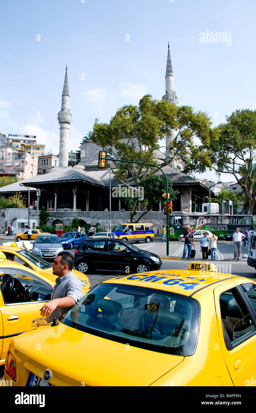 Istanbul Uskudar Mosque Taxi Stock Photo