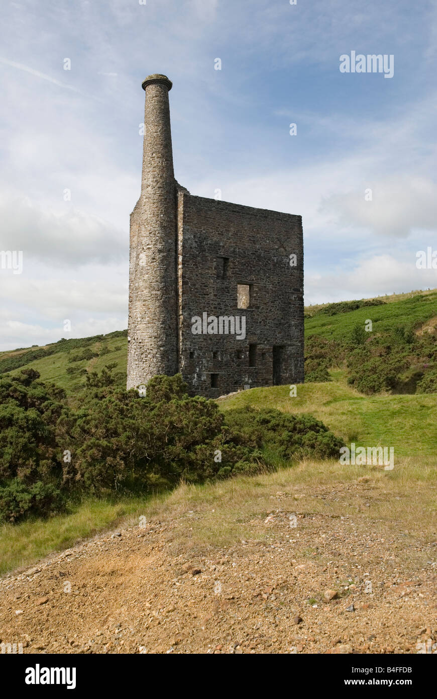 Wheal Betsy engine house ruin, Dartmoor National Park, Devon, England