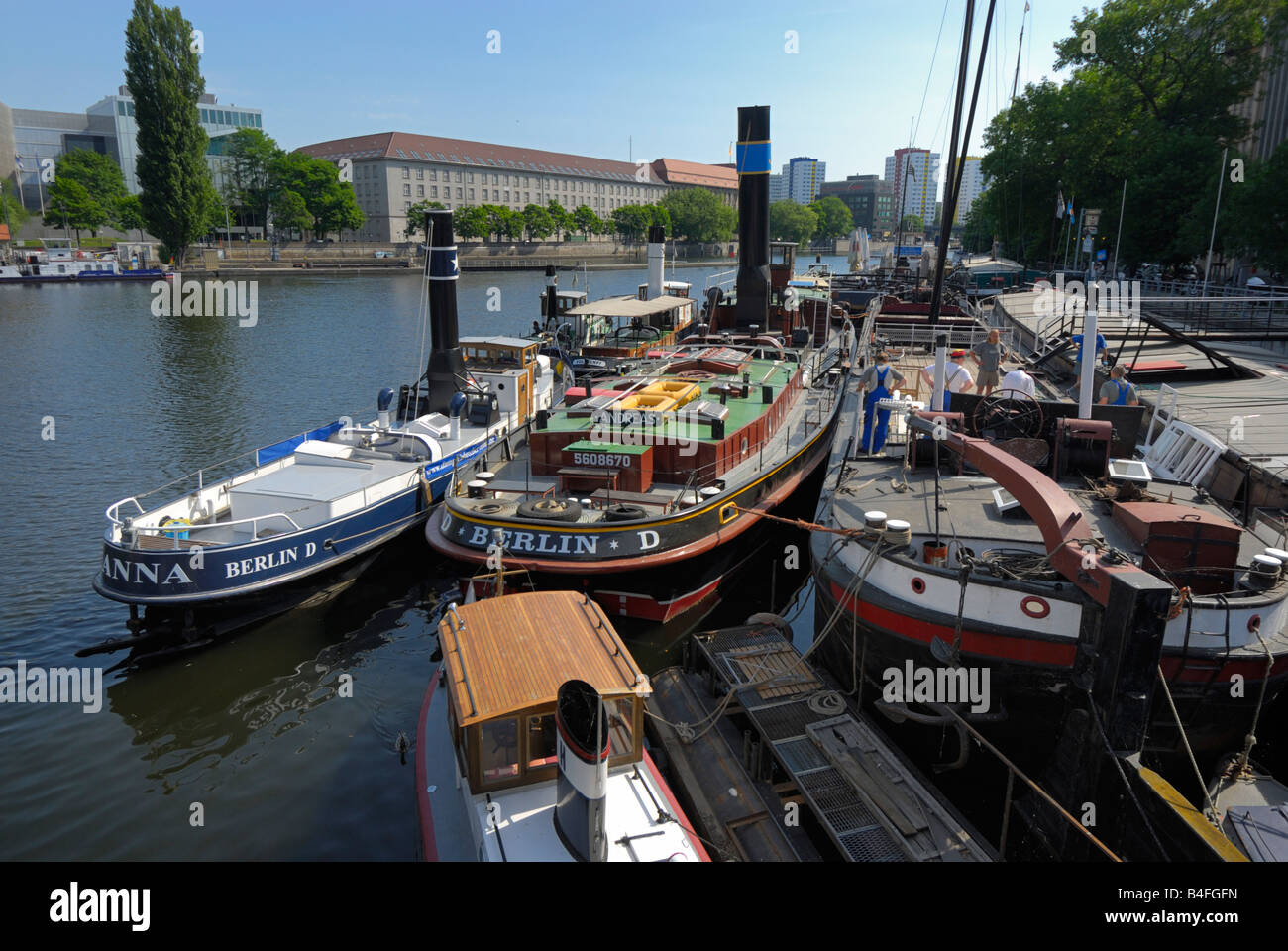 Berlin's Historical Harbour 'Historischer Hafen Berlin', Berlin, Germany Stock Photo