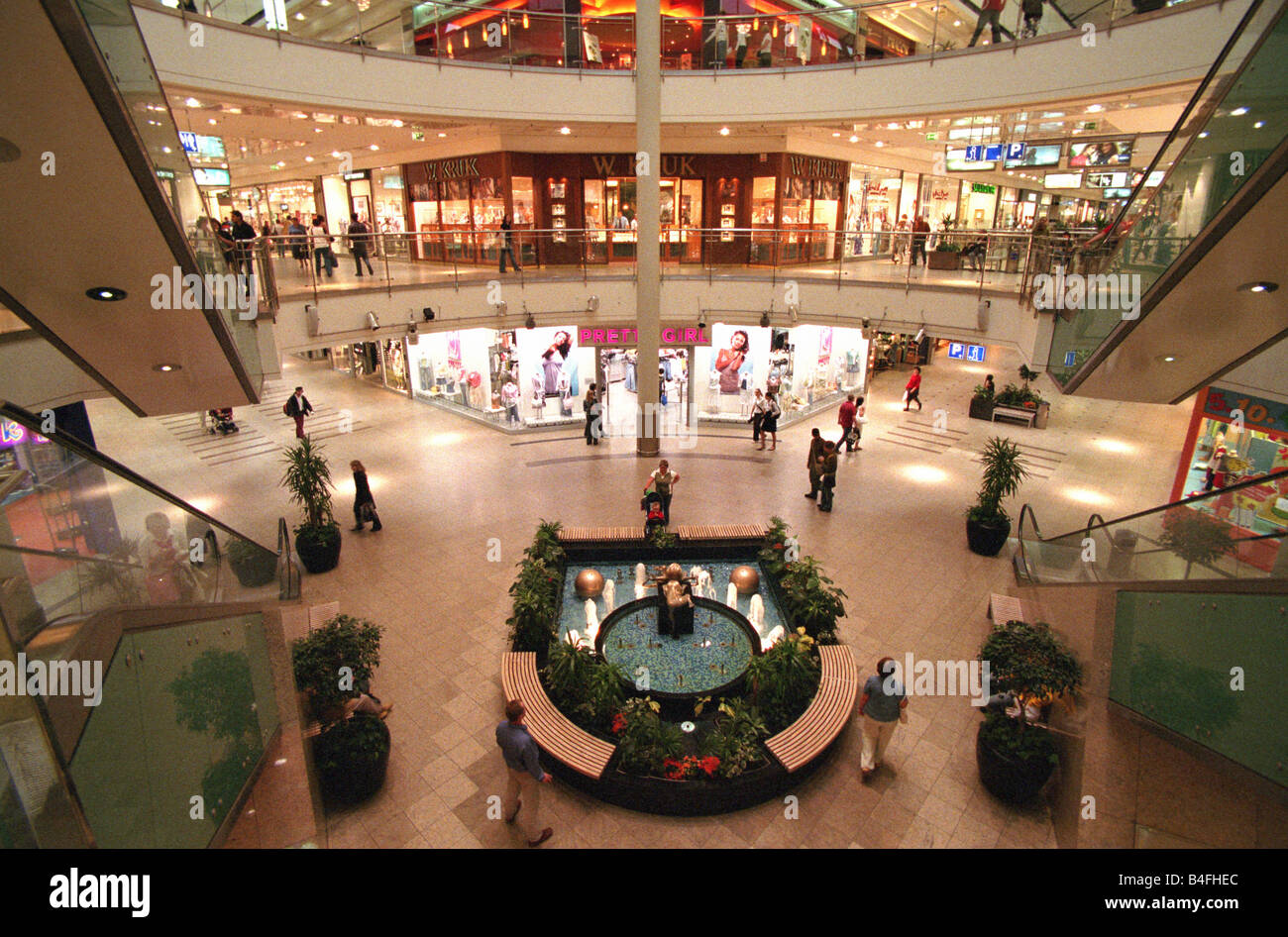 Interior of Galeria Lodzka, a shopping centre in Lodz, Poland Stock