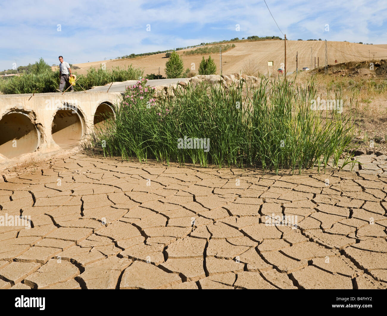 Dried river bed during drought La Alcaide near Casabermeja Spain Stock Photo Alamy