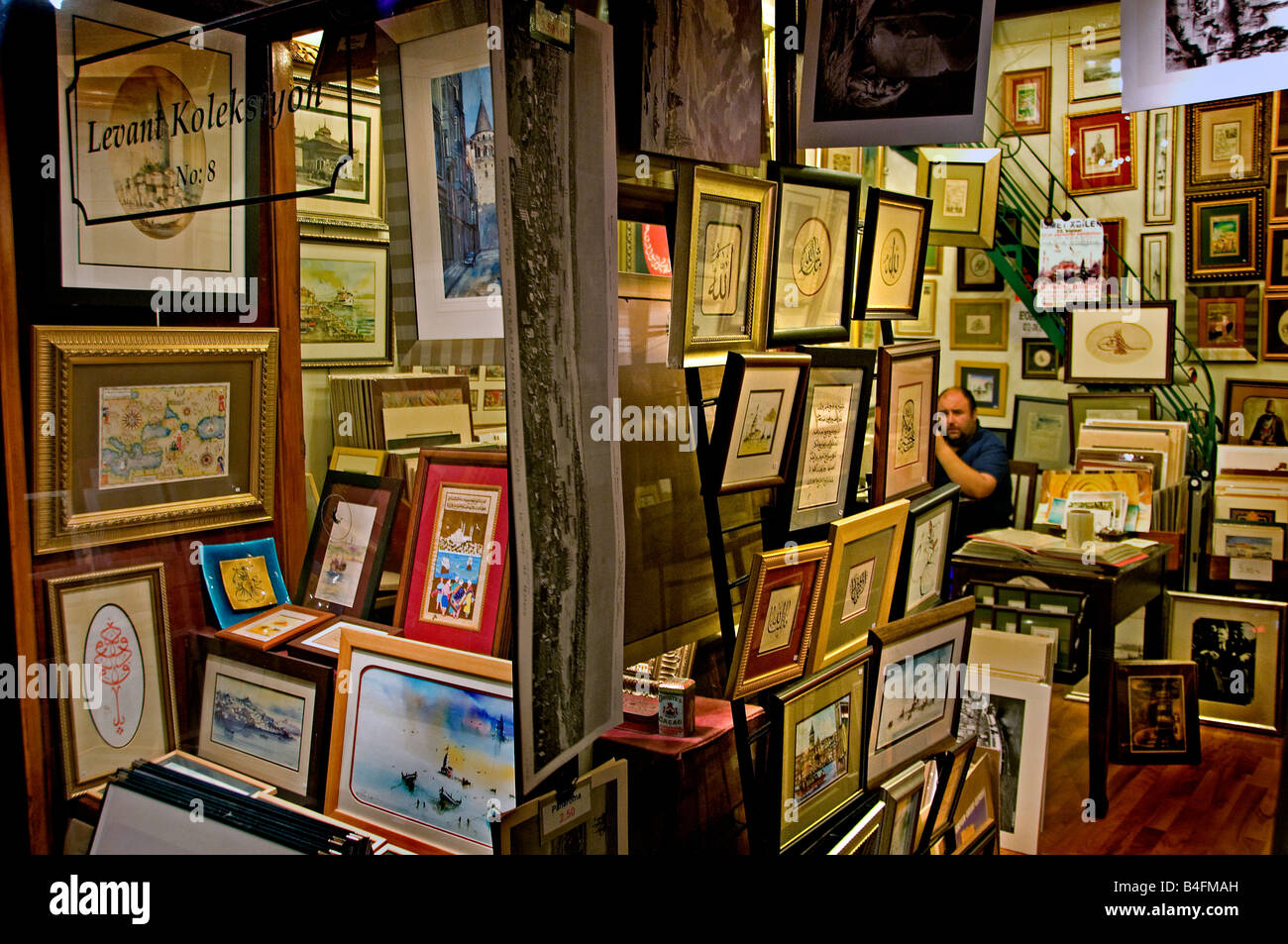 Istanbul Istiklal Caddesi Beyoglu shopping street quarter art gallery Stock Photo