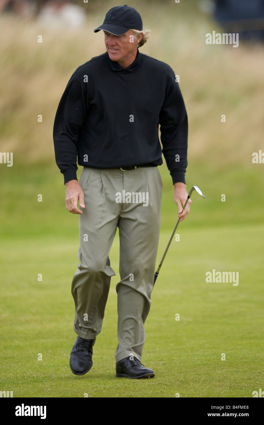Australian golfer Greg Norman during British at Royal Birkdale in 20008, went on a high finish Stock Photo - Alamy