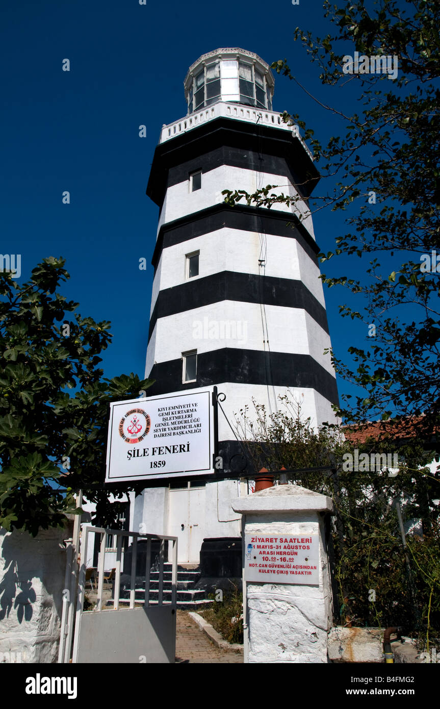 Sile Feneri Lighthouse Turkey Stock Photo