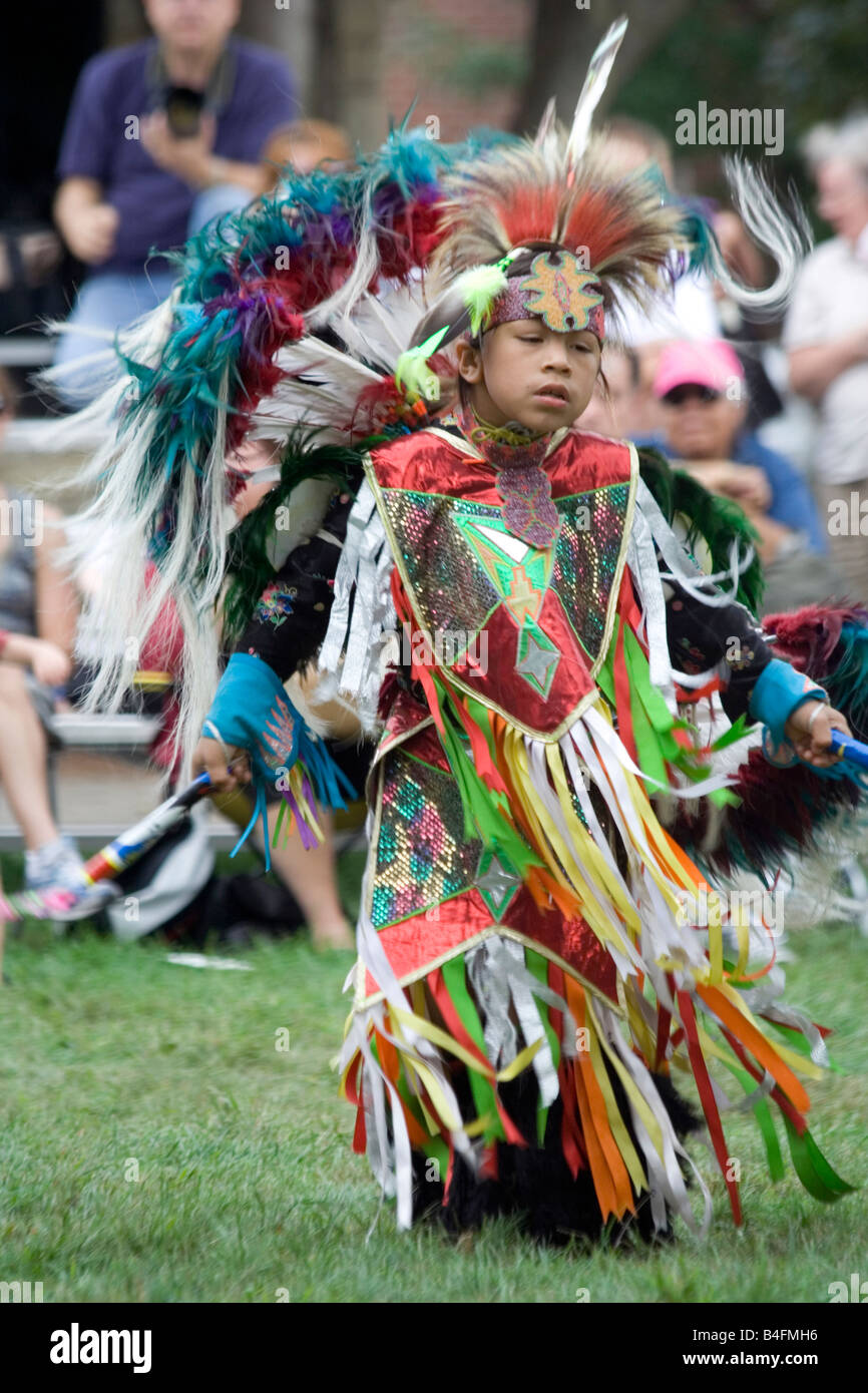 Native American Indian Boy Dancing. The 14th Annual Harvest Pow Wow ...