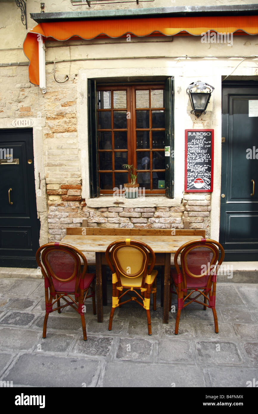 Venetian Cafe Detail Stock Photo