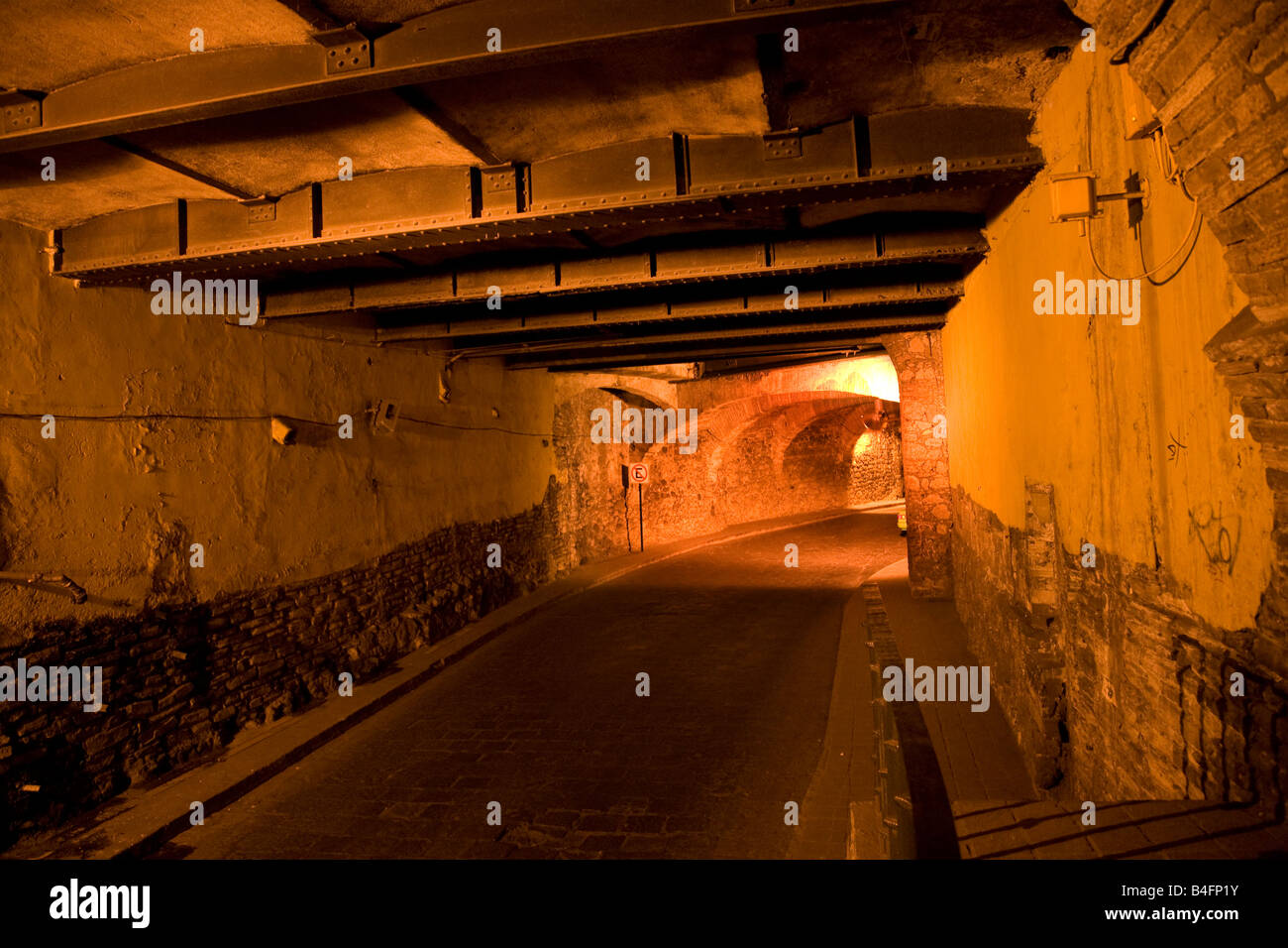 Underground Tunnel at Night Guanajuato Mexico Stock Photo Alamy