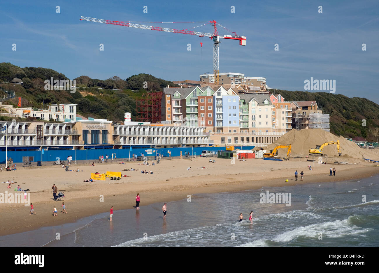 New apartments been built on seafront, Bournemouth, Dorset, UK