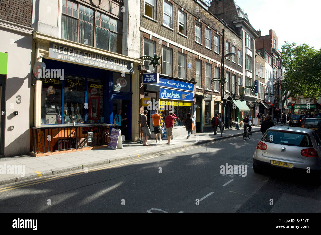 Tin Pan alley, Denmark Street, London Stock Photo Alamy