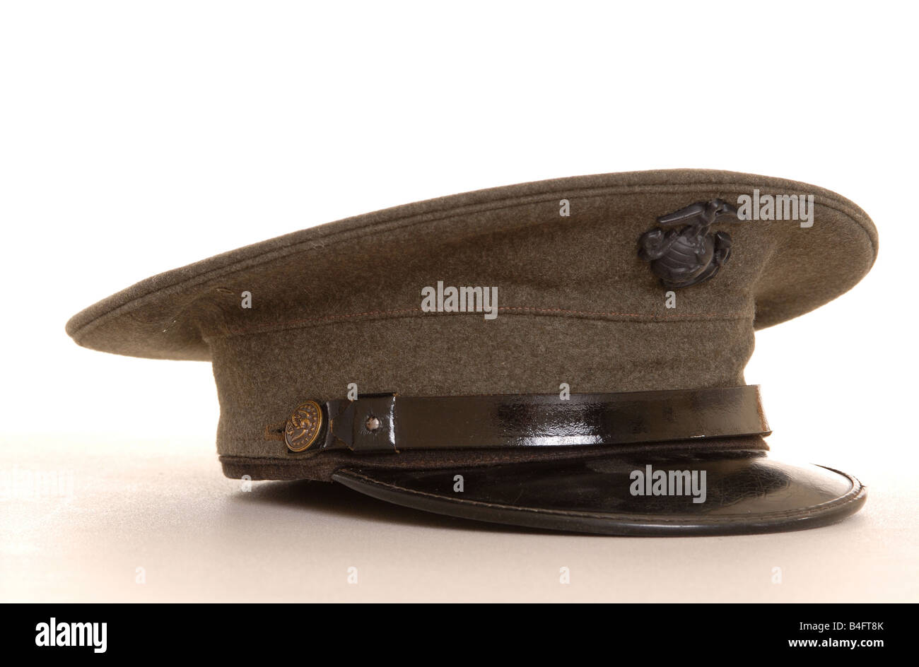 Military marine hat hi-res stock 