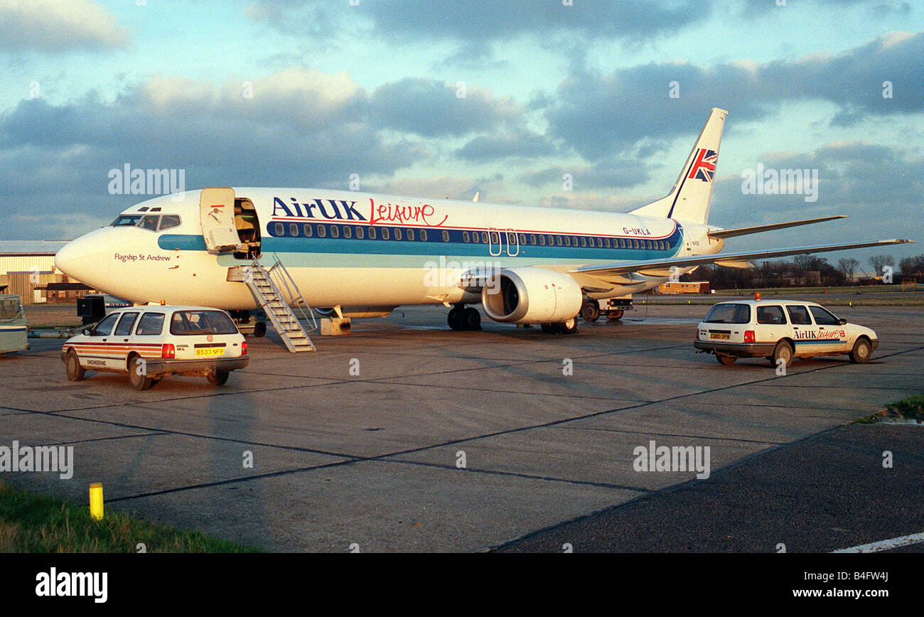 Aircraft Boeing 737 400 Airlines Air UK January 1989 Stock Photo