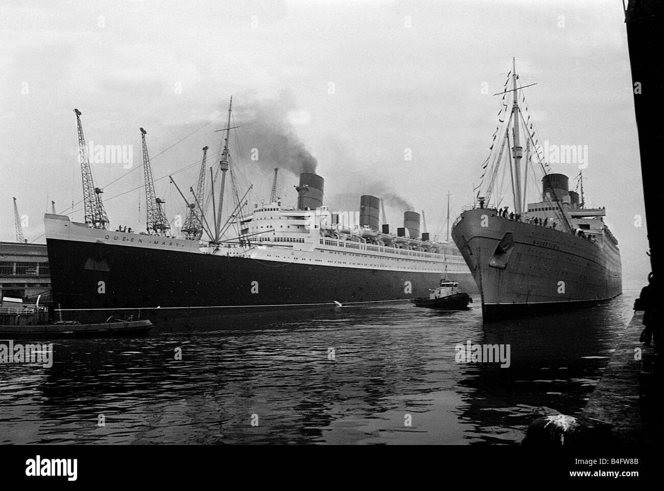 Liner RMS Mauretania II Arriving In Southampton For The Last Time After ...