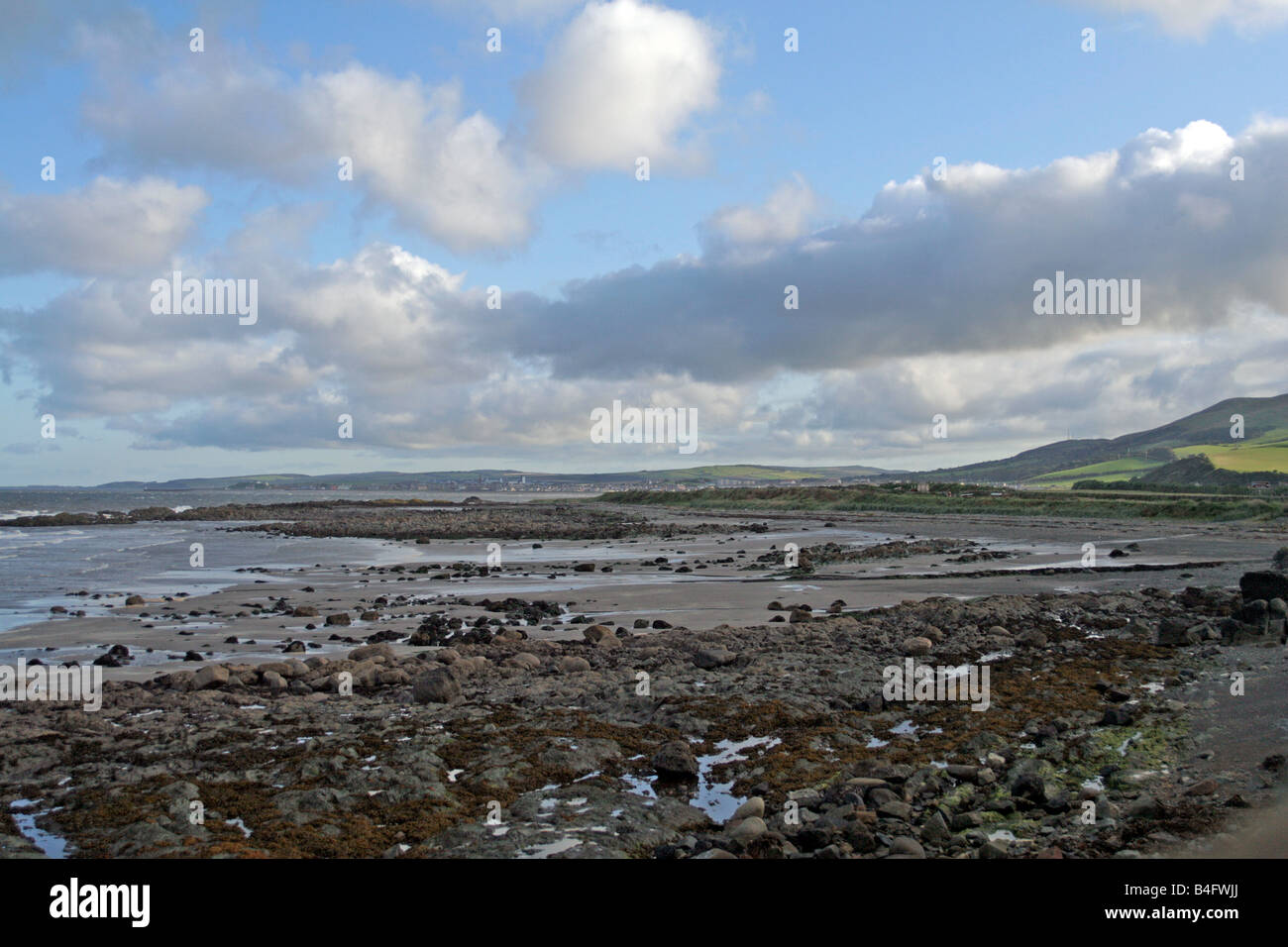 COASTLINE OF WESTERN SCOTLAND WITH GIRVAN IN DISTANCE STRATHCLYDE AYRSHIRE IN OCTOBER Stock Photo
