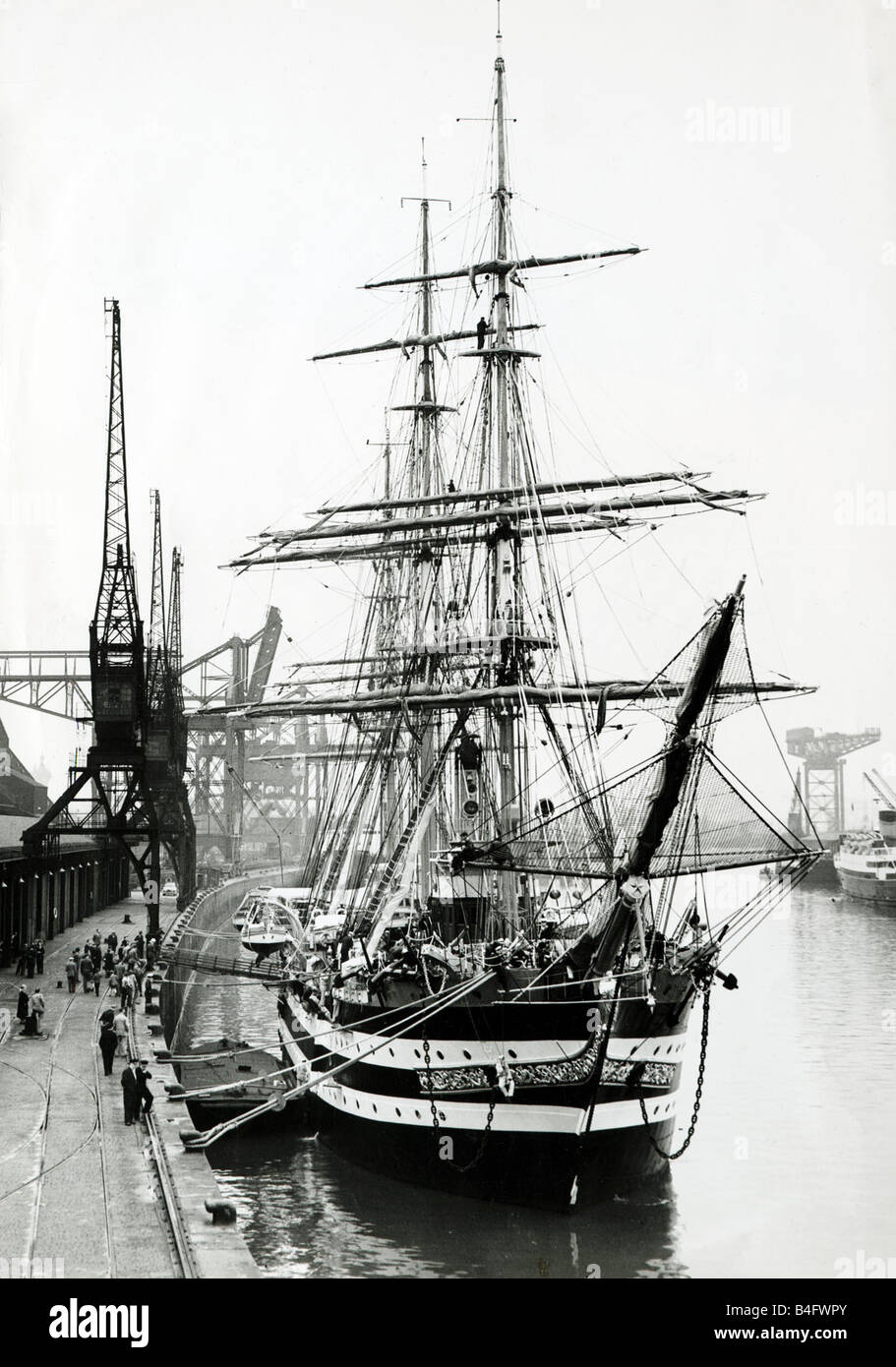The Tall sailing ship Amerigo Vespucci moored in Springfield Quay