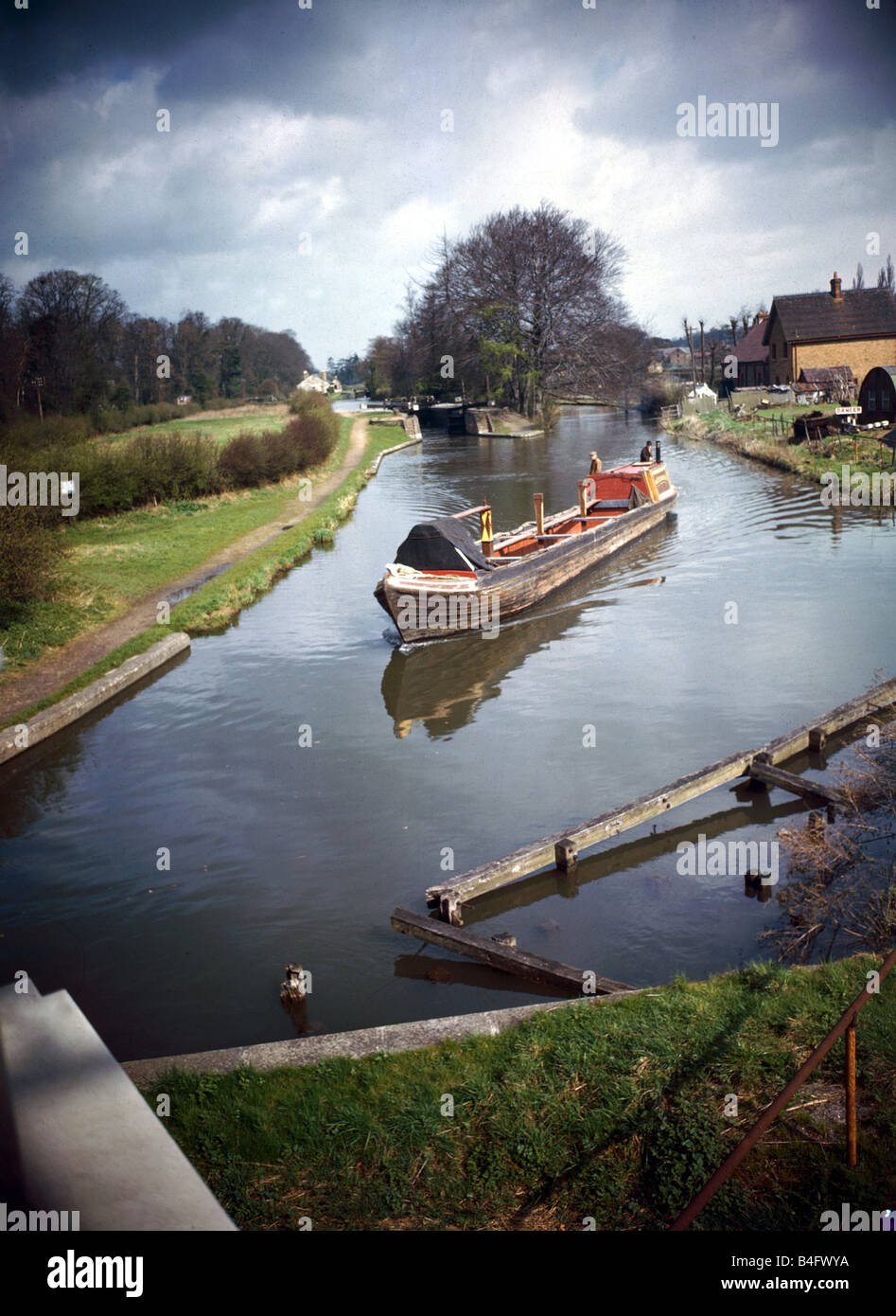 The Grand Union Canal near Hemel Hempstead Hertfordshire Circa 1948