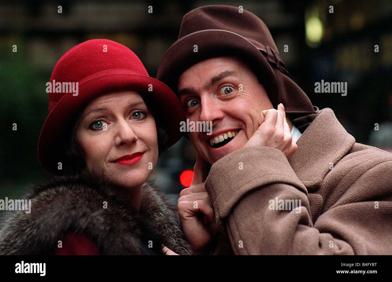 Griff Rhys Jones January 1991 With Actress Belinda Lang Who Star In The Show Thark Mirrorpix Stock Photo