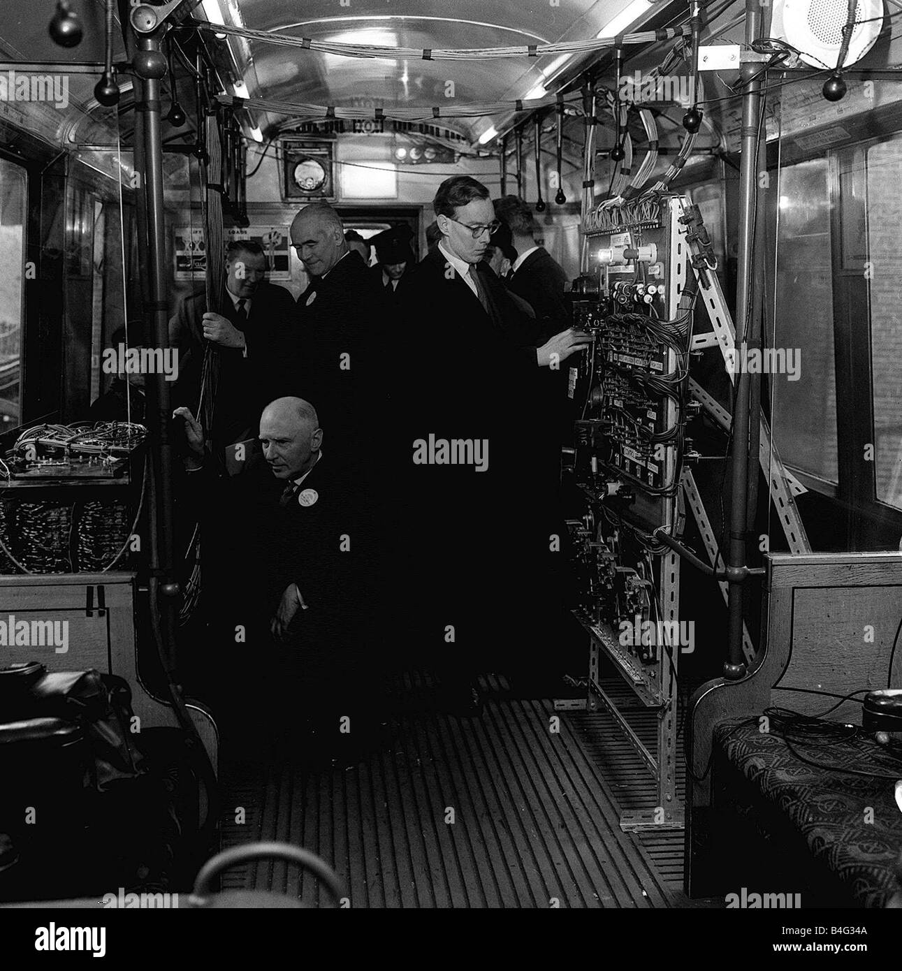 Automatic Train March 1963 London Underground technical staff monitor the performance of their