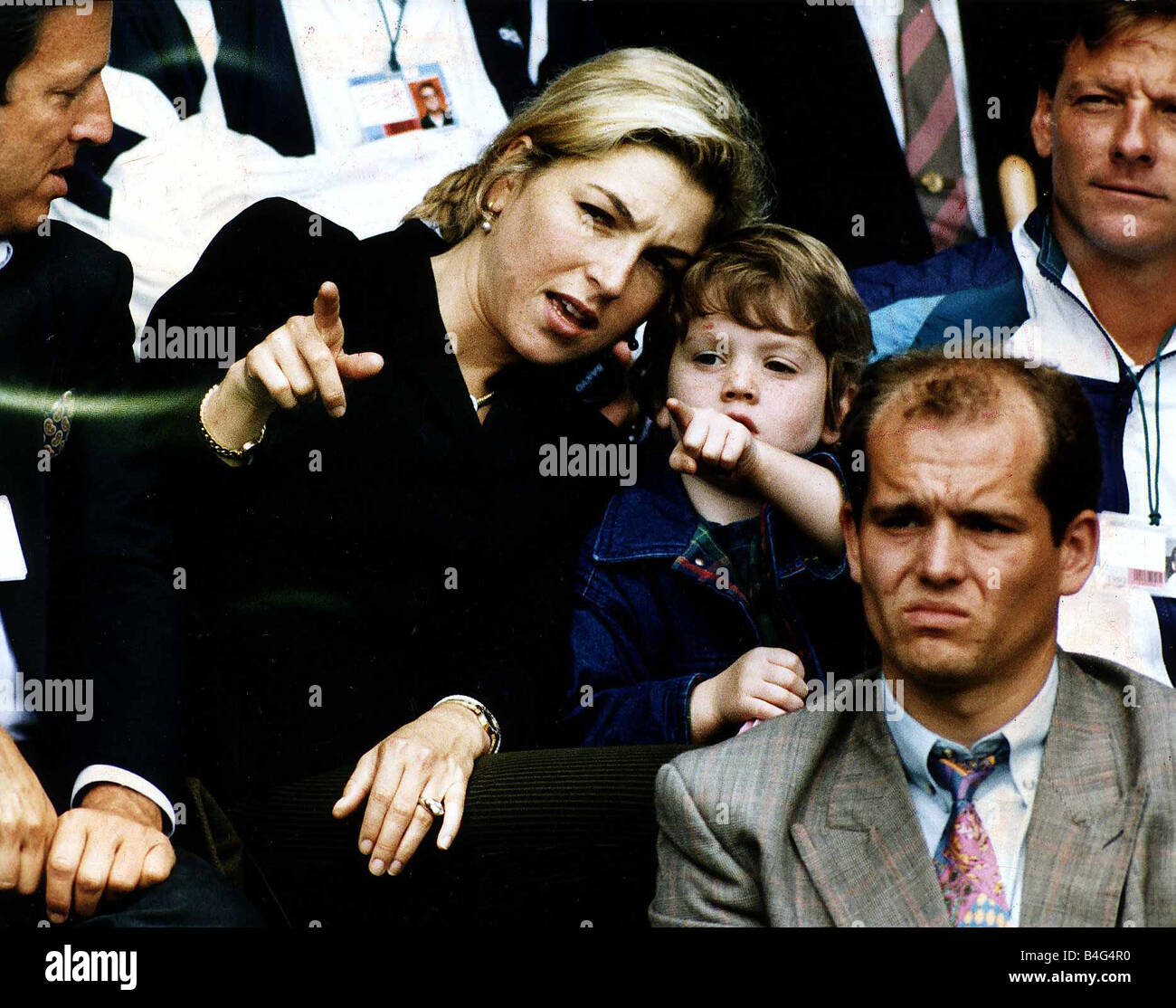 Tatum O Neal Actress wife of Tennis star John McEnroe with her son