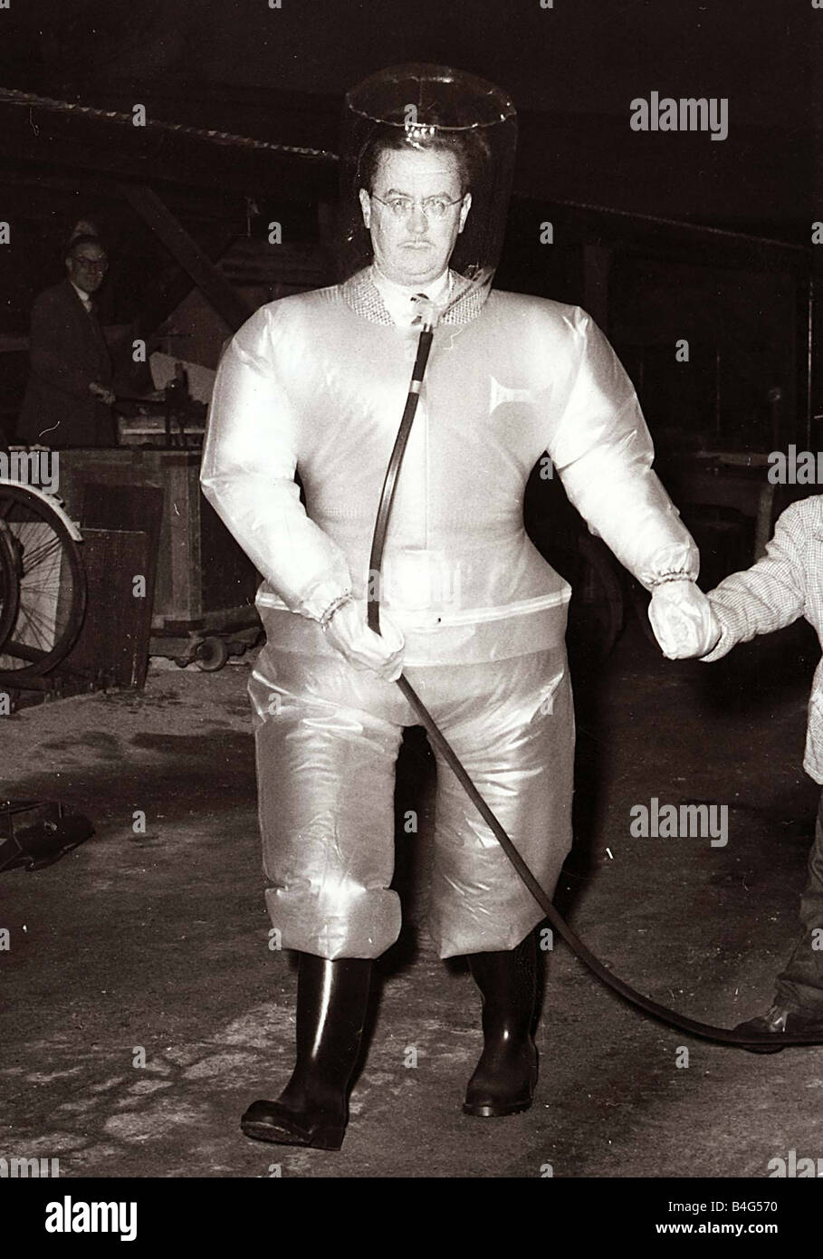 A man wearing an air filled Atom Suit to be used at Britain s atom ...