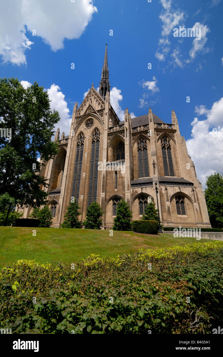 Heinz Chapel is an interdenominational church located in the Oakland section of Pittsburgh Pennsylvania. Stock Photo