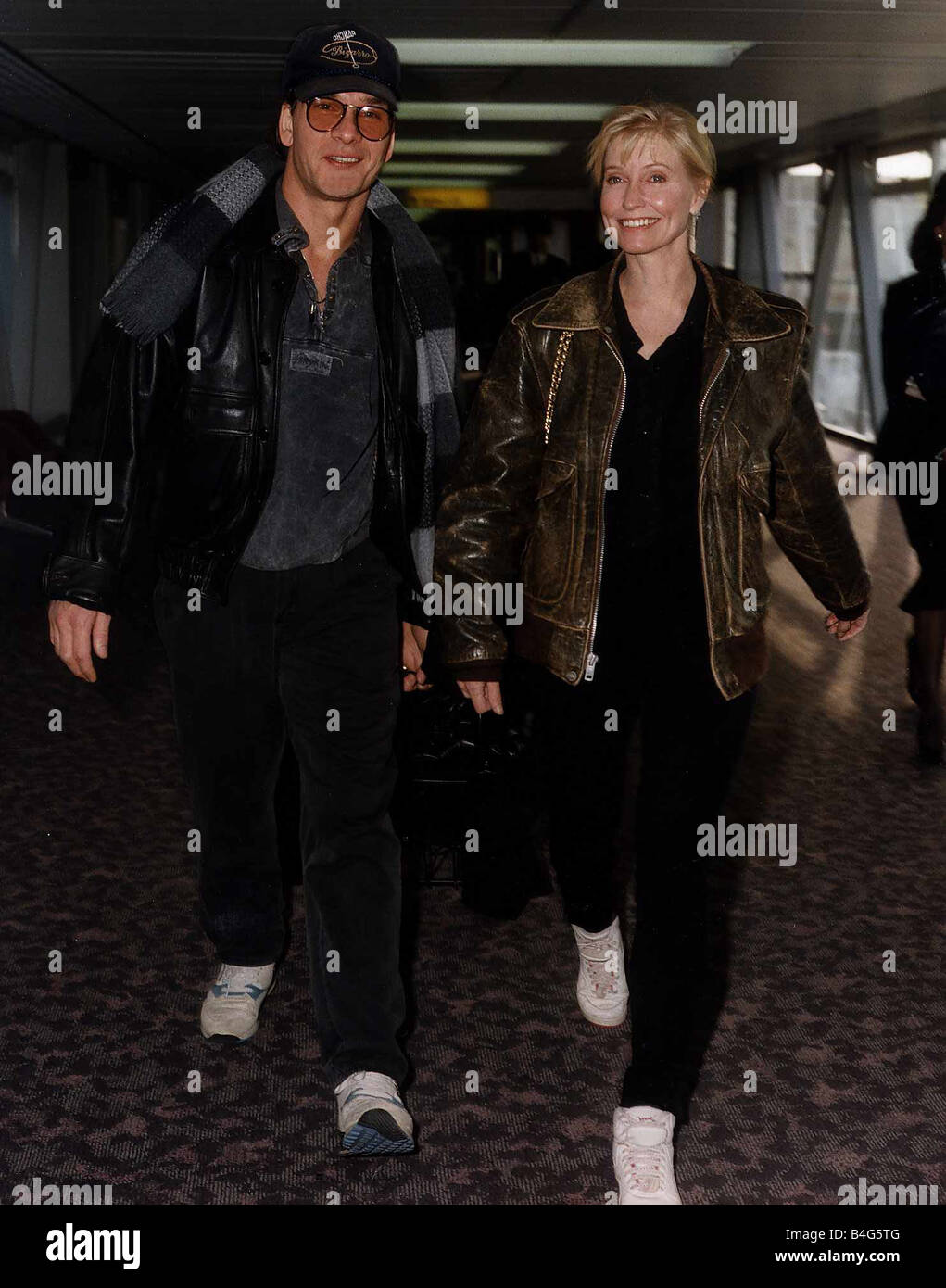 Patrick Swayze Actor with wife Lisa Stock Photo Alamy