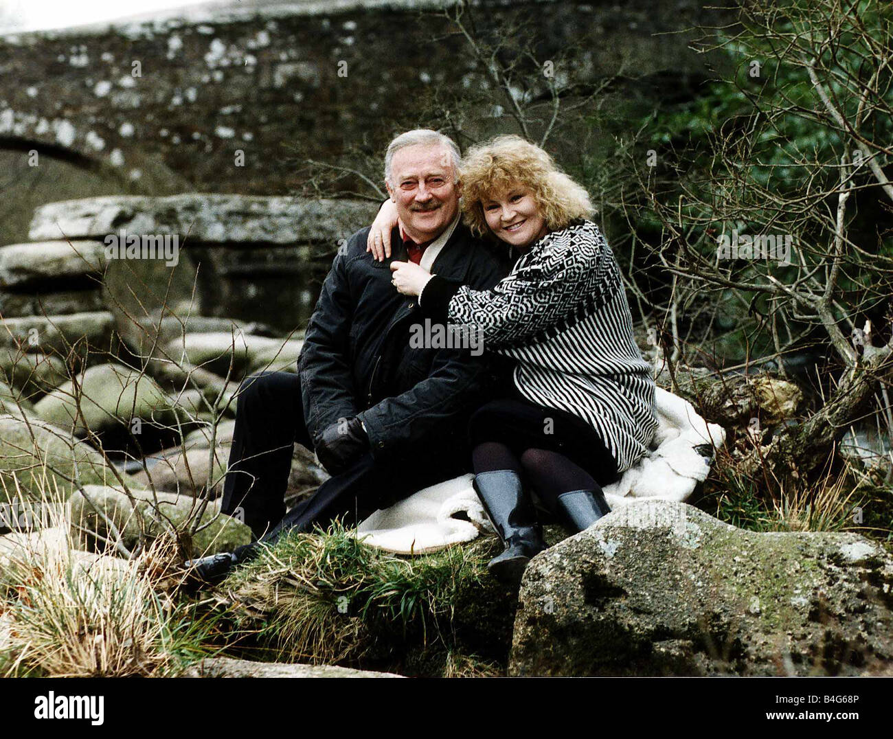 Edward Woodward actor stars in THE EQUALIZER Stock Photo Alamy